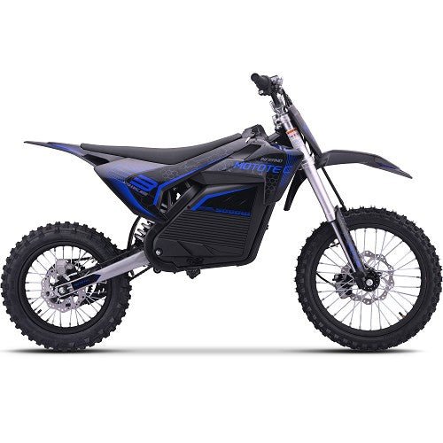 MotoTec 72v 5000w Pro Electric Dirt Bike Lithium Dirt Electric Bikes Blue 2
