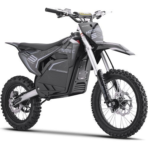 MotoTec 72v 5000w Pro Electric Dirt Bike Lithium Dirt Electric Bikes Grey 12