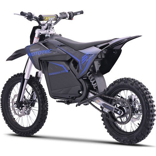 MotoTec 72v 5000w Pro Electric Dirt Bike Lithium Dirt Electric Bikes Blue 3