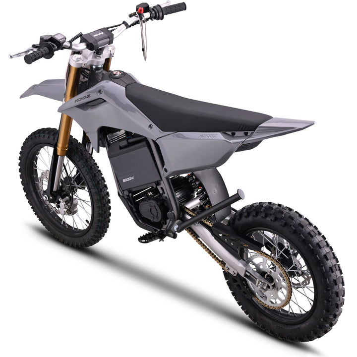 MotoTec 72v 8000w Pro Electric Dirt Bike 17/14 Lithium Dirt Electric Bikes Grey 9