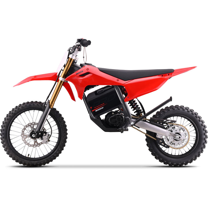 MotoTec 72v 8000w Pro Electric Dirt Bike 17/14 Lithium Dirt Electric Bikes Grey 12