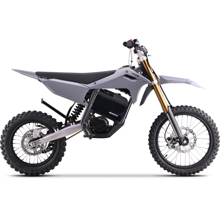 MotoTec 72v 8000w Pro Electric Dirt Bike 17/14 Lithium Dirt Electric Bikes Grey 5
