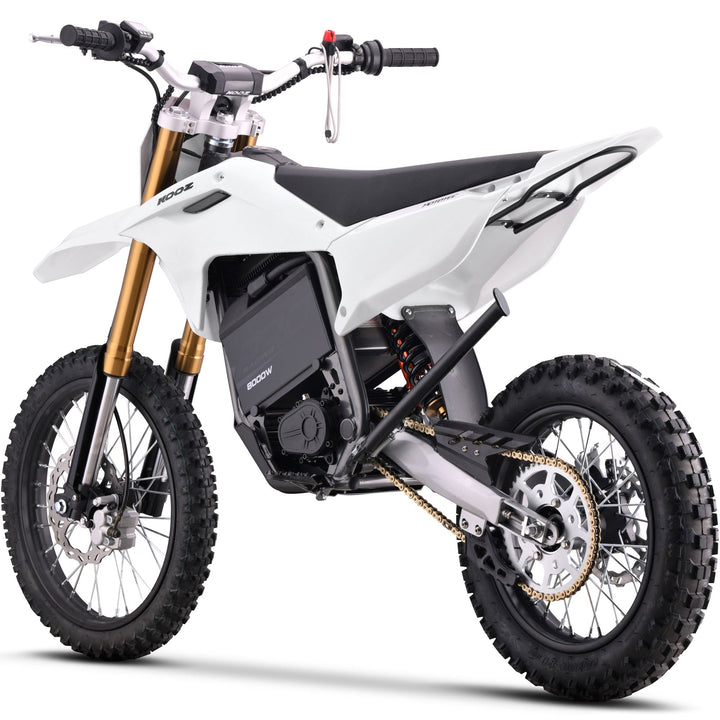 MotoTec 72v 8000w Pro Electric Dirt Bike 17/14 Lithium Dirt Electric Bikes Grey 24