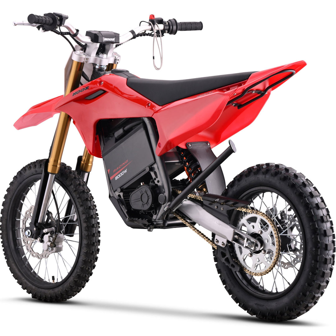 MotoTec 72v 8000w Pro Electric Dirt Bike 17/14 Lithium Dirt Electric Bikes Grey 16