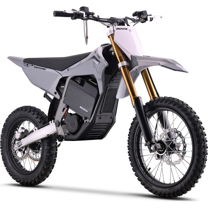 MotoTec 72v 8000w Pro Electric Dirt Bike 17/14 Lithium Dirt Electric Bikes Grey 3
