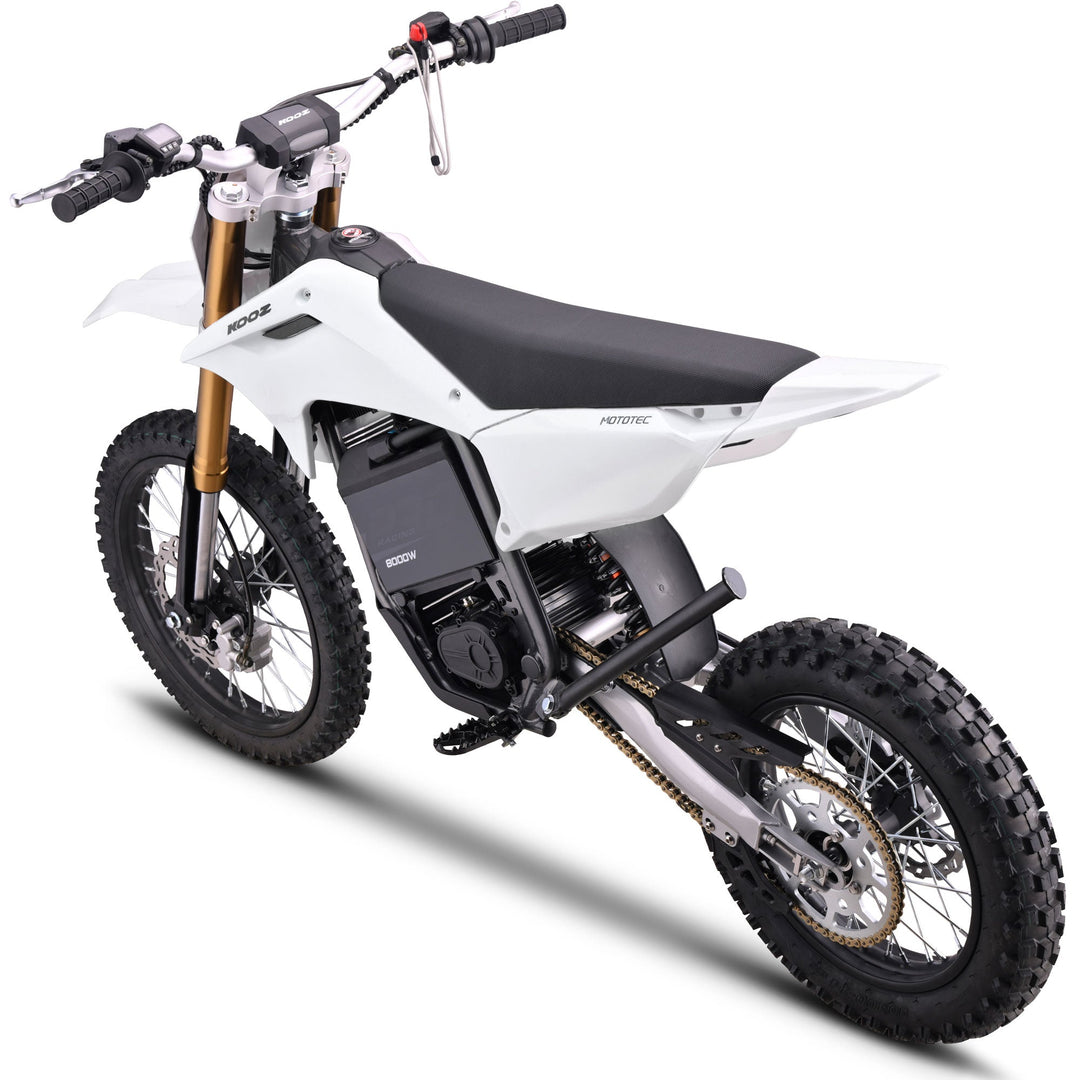 MotoTec 72v 8000w Pro Electric Dirt Bike 17/14 Lithium Dirt Electric Bikes Grey 25