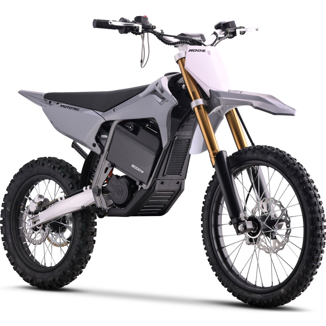 MotoTec 72v 8000w Pro Electric Dirt Bike 19/16 Lithium Dirt Electric Bikes Grey 3