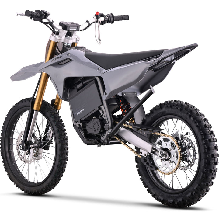 MotoTec 72v 8000w Pro Electric Dirt Bike 19/16 Lithium Dirt Electric Bikes Grey 24