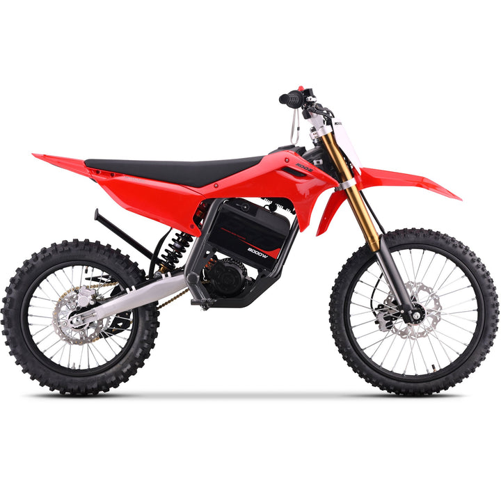 MotoTec 72v 8000w Pro Electric Dirt Bike 19/16 Lithium Dirt Electric Bikes Grey 13