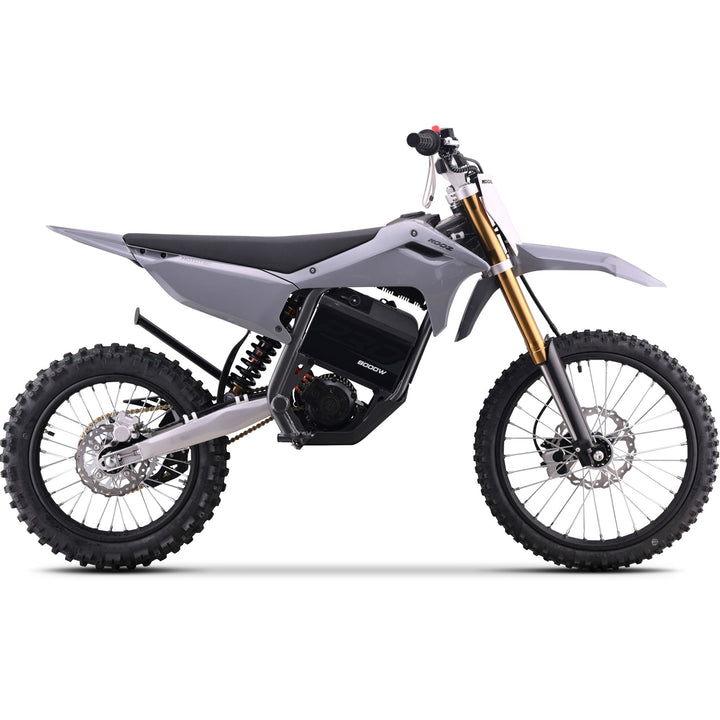 MotoTec 72v 8000w Pro Electric Dirt Bike 19/16 Lithium Dirt Electric Bikes Grey 21