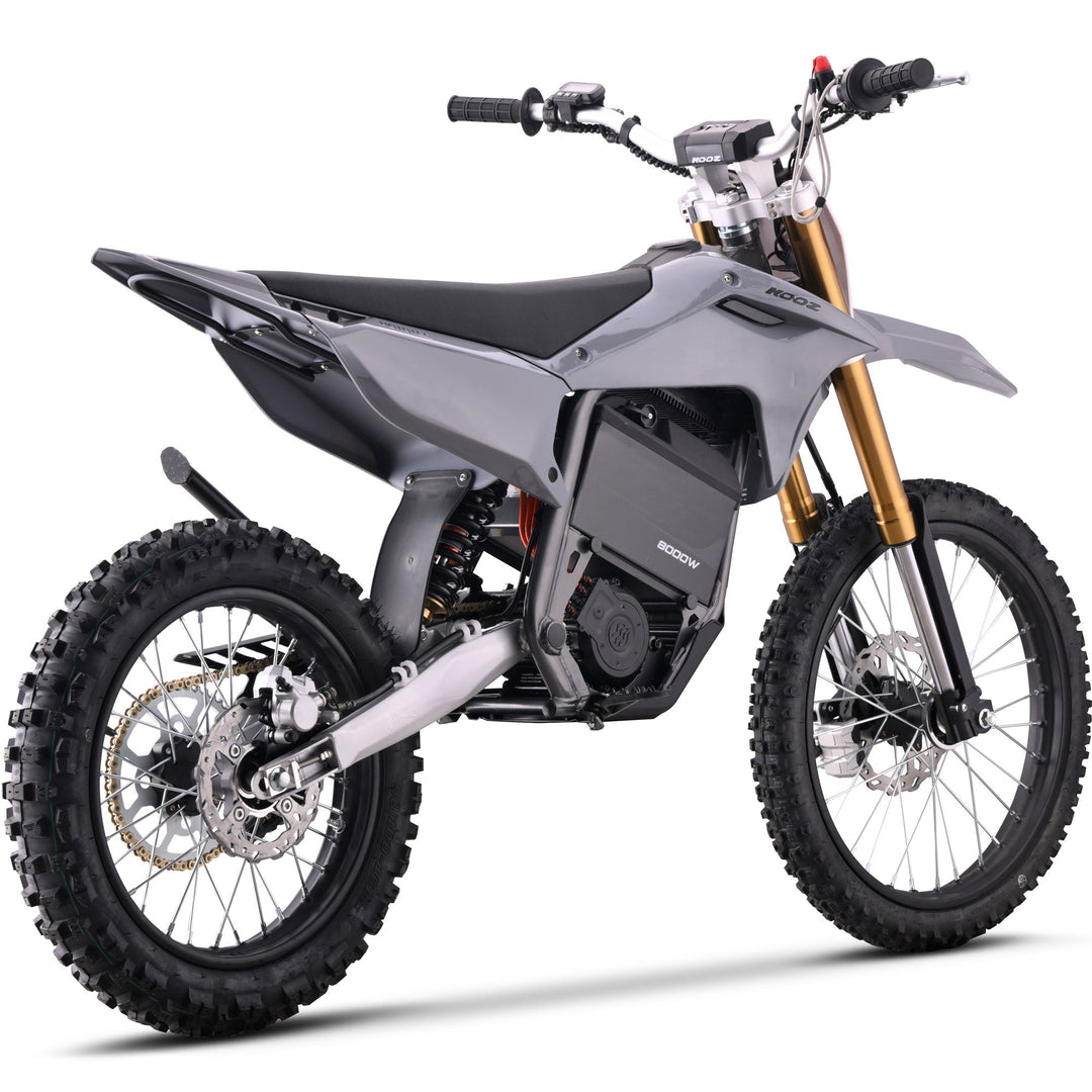MotoTec 72v 8000w Pro Electric Dirt Bike 19/16 Lithium Dirt Electric Bikes Grey 22