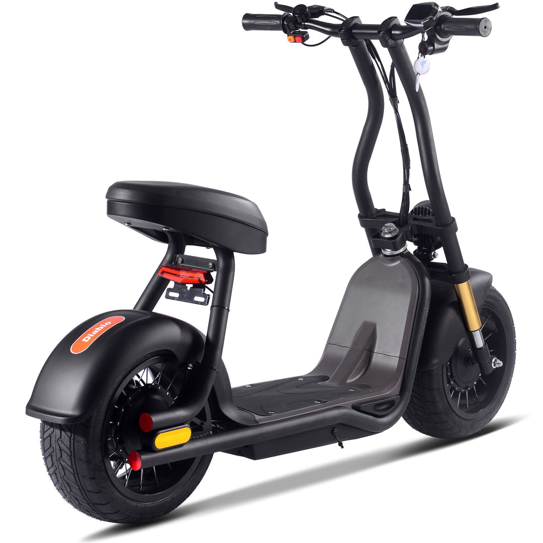 MotoTec Diablo 48v 1000w Lithium Electric Scooter Electric Scooters Black 6