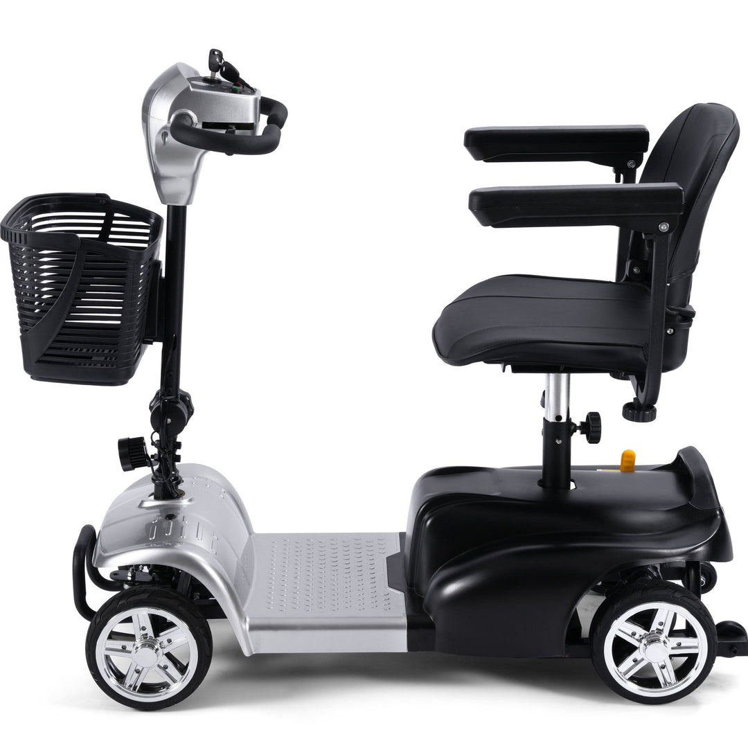 MotoTec Folding Mobility Scooter 24v 250w MotoTech Electric Mobility Tirkes Silver 20