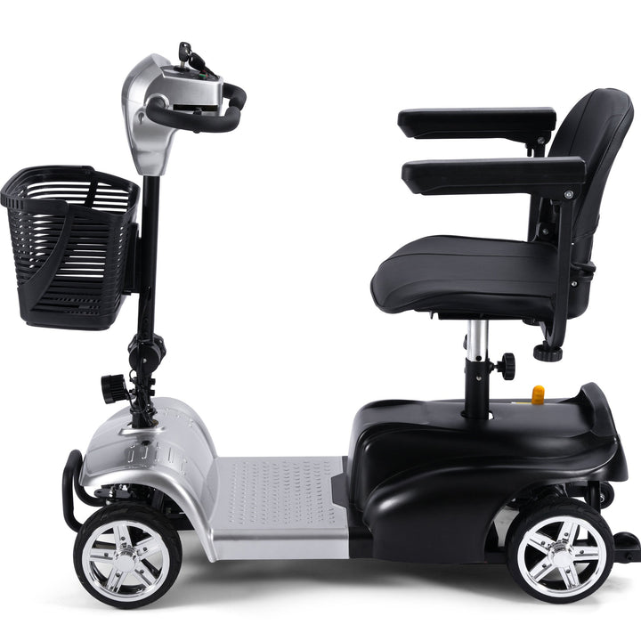 MotoTec Folding Mobility Scooter 24v 250w MotoTech Electric Mobility Tirkes Silver 20