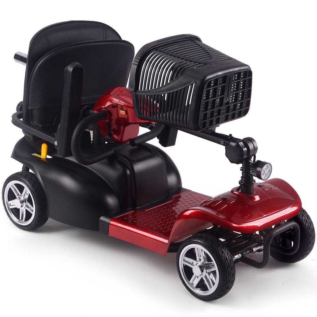 MotoTec Folding Mobility Scooter 24v 250w MotoTech Electric Mobility Tirkes Red 7