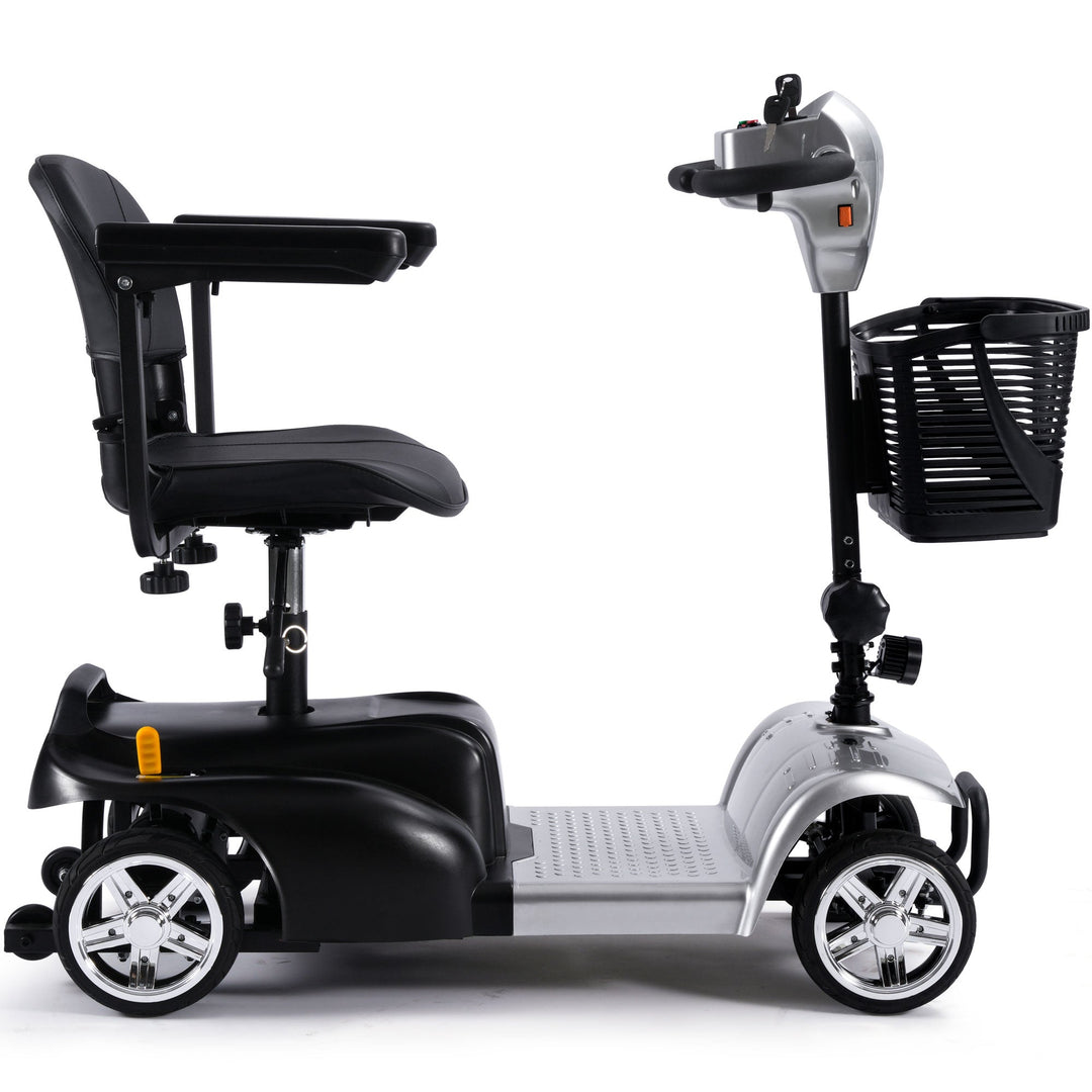 MotoTec Folding Mobility Scooter 24v 250w MotoTech Electric Mobility Tirkes Silver 17