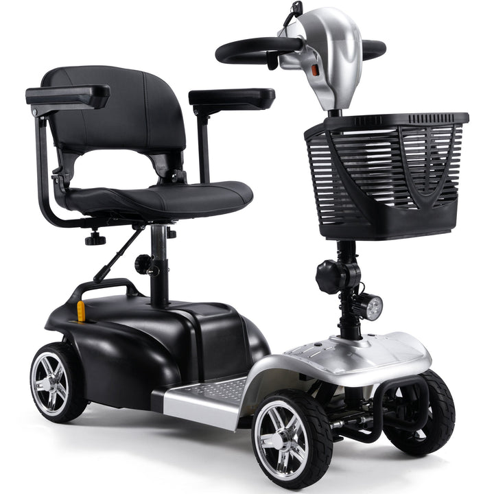 MotoTec Folding Mobility Scooter 24v 250w MotoTech Electric Mobility Tirkes Silver 16