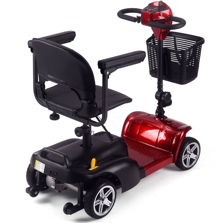 MotoTec Folding Mobility Scooter 24v 250w MotoTech Electric Mobility Tirkes Red 4