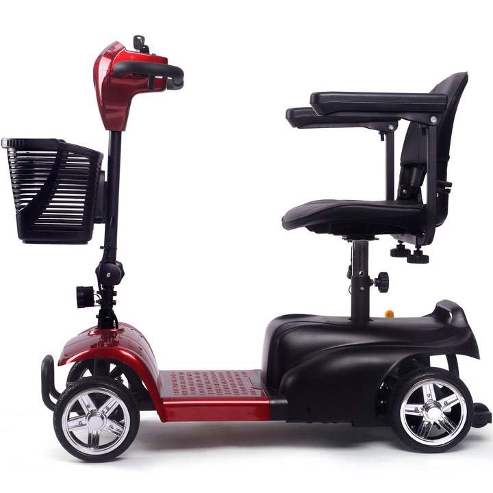 MotoTec Folding Mobility Scooter 24v 250w MotoTech Electric Mobility Tirkes Red 2