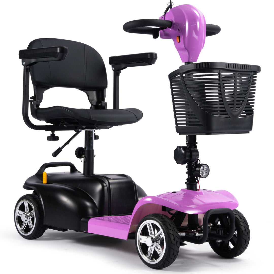 MotoTec Folding Mobility Scooter 24v 250w MotoTech Electric Mobility Tirkes Pink 24