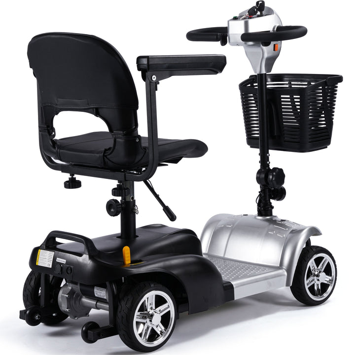 MotoTec Folding Mobility Scooter 24v 250w MotoTech Electric Mobility Tirkes Silver 18