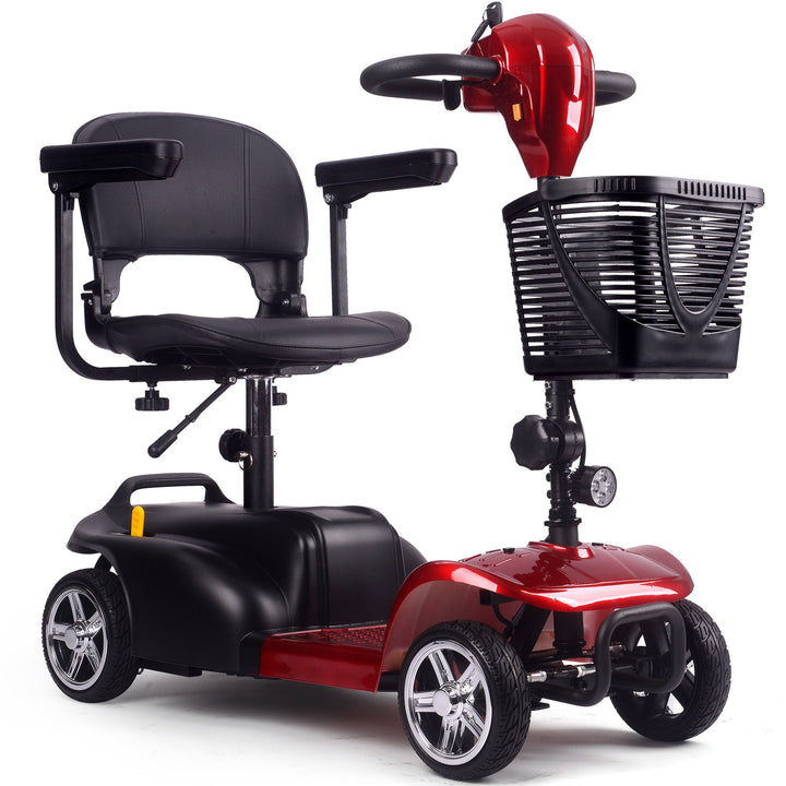 MotoTec Folding Mobility Scooter 24v 250w MotoTech Electric Mobility Tirkes Red 6