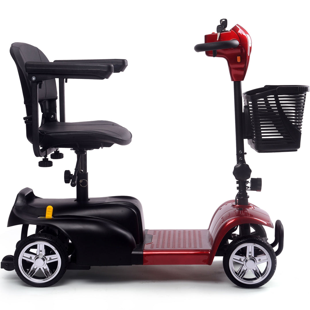 MotoTec Folding Mobility Scooter 24v 250w MotoTech Electric Mobility Tirkes Red 5