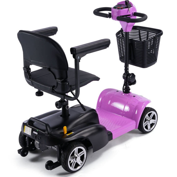 MotoTec Folding Mobility Scooter 24v 250w MotoTech Electric Mobility Tirkes Pink 26