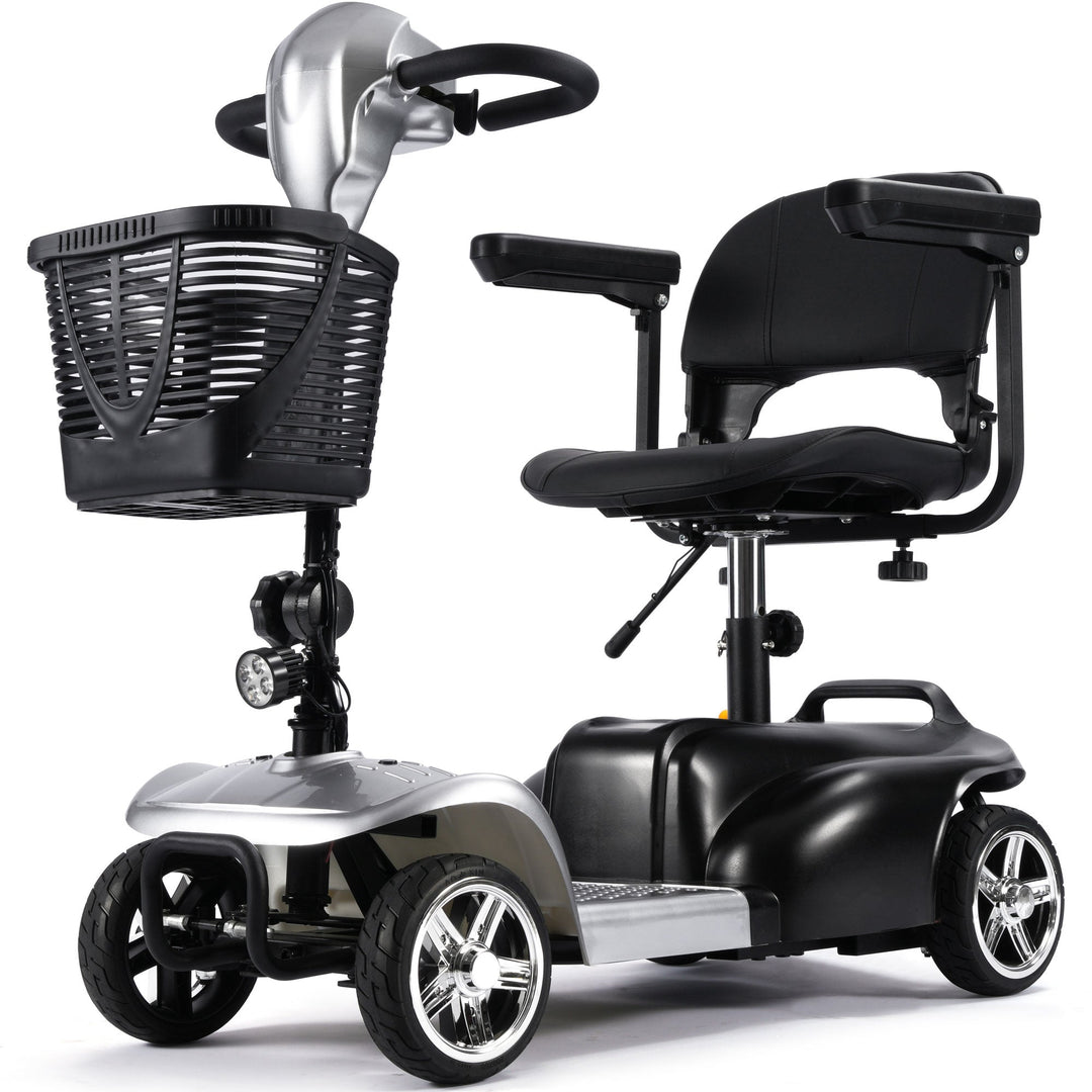 MotoTec Folding Mobility Scooter 24v 250w MotoTech Electric Mobility Tirkes Silver 15