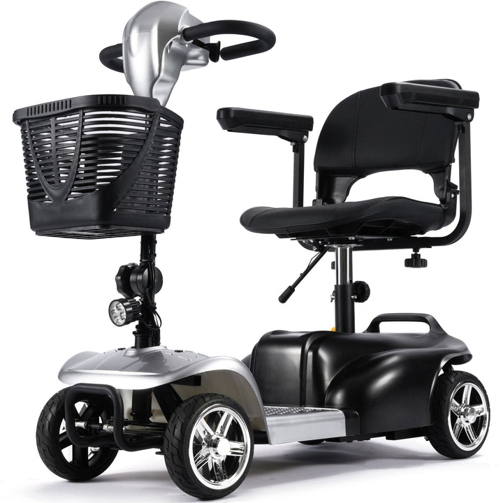MotoTec Folding Mobility Scooter 24v 250w MotoTech Electric Mobility Tirkes Silver 15