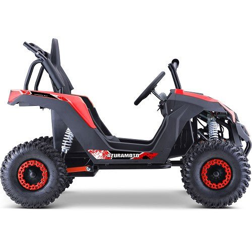 MotoTec Raider Kids UTV 48v 1200w Full Suspension ATVs, UTVs & Go-Karts Red 19