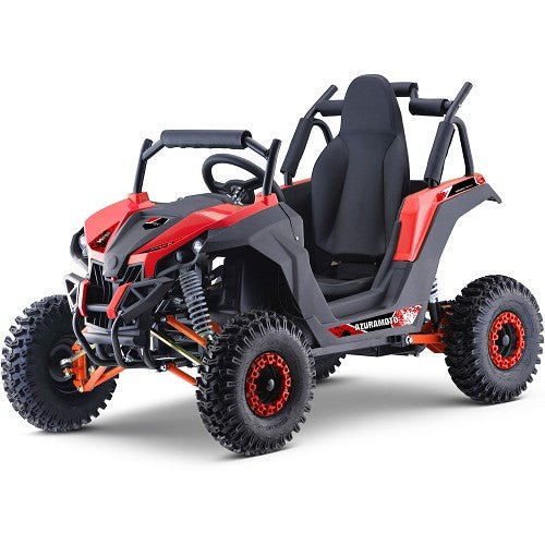 MotoTec Raider Kids UTV 48v 1200w Full Suspension ATVs, UTVs & Go-Karts Red 16