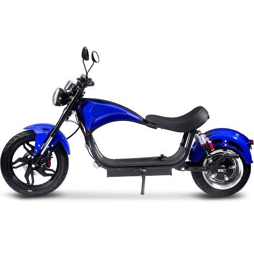 MotoTec Raven 60v 30ah 2500w Lithium Electric Scooter MotoTec Electric Scooters Blue 15