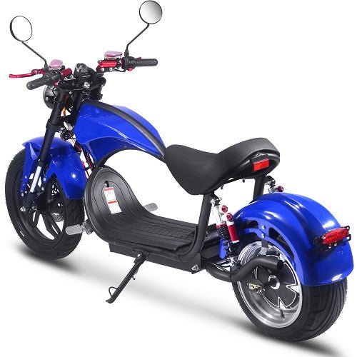 MotoTec Raven 60v 30ah 2500w Lithium Electric Scooter MotoTec Electric Scooters Blue 16