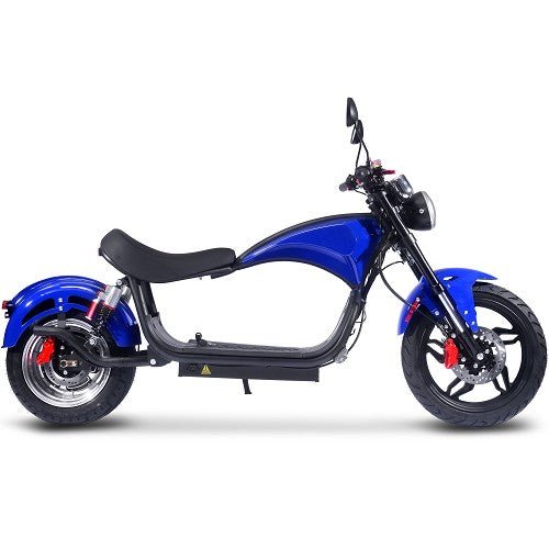 MotoTec Raven 60v 30ah 2500w Lithium Electric Scooter MotoTec Electric Scooters Blue 17