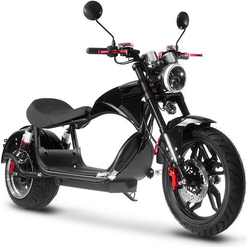 MotoTec Raven 60v 30ah 2500w Lithium Electric Scooter MotoTec Electric Scooters Black 1