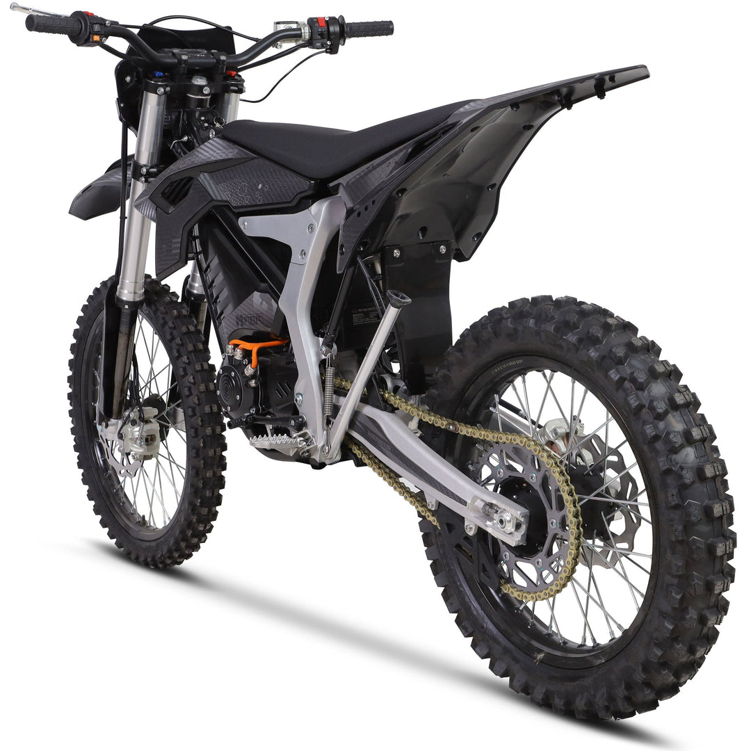 MotoTec Venom 72V 12000W Electric Dirt Bike 77MPH 60Ah CATL 4-Speed Manual Dirt Electric Bikes Black 5