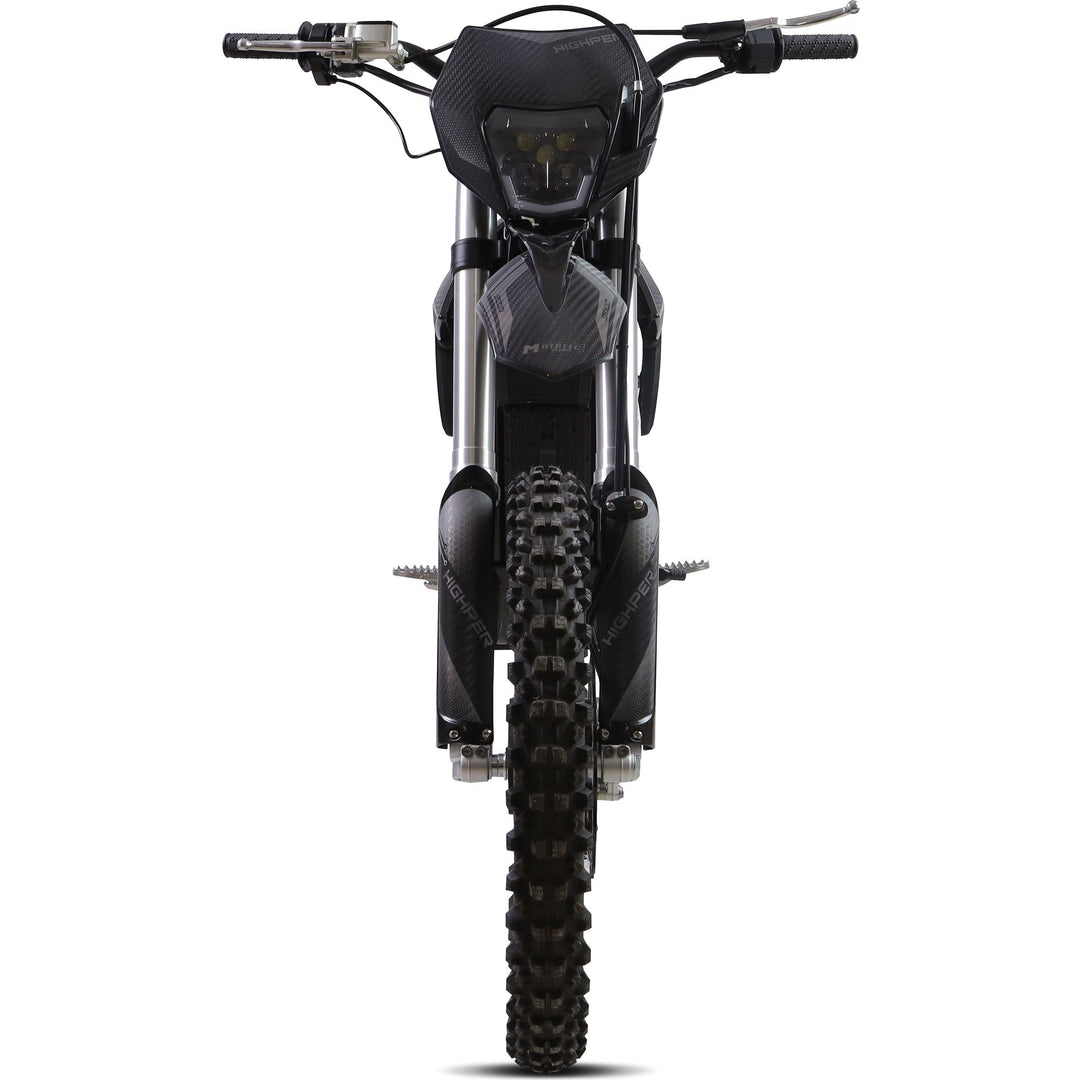 MotoTec Venom 72V 12000W Electric Dirt Bike 77MPH 60Ah CATL 4-Speed Manual Dirt Electric Bikes Black 8