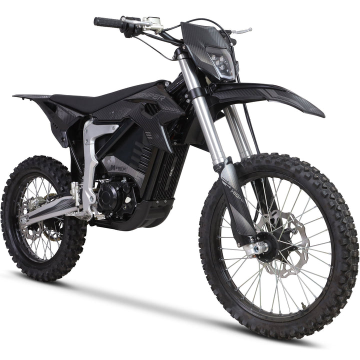 MotoTec Venom 72V 12000W Electric Dirt Bike 77MPH 60Ah CATL 4-Speed Manual Dirt Electric Bikes Black 1