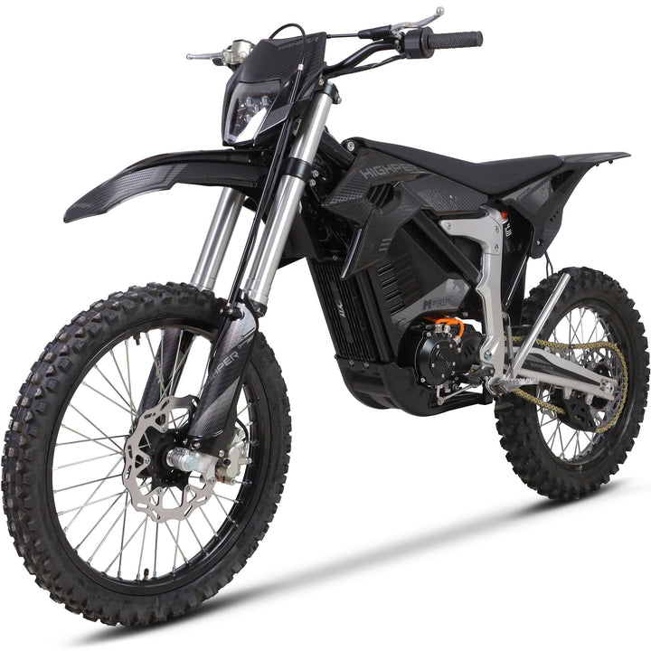 MotoTec Venom 72V 12000W Electric Dirt Bike 77MPH 60Ah CATL 4-Speed Manual Dirt Electric Bikes Black 4