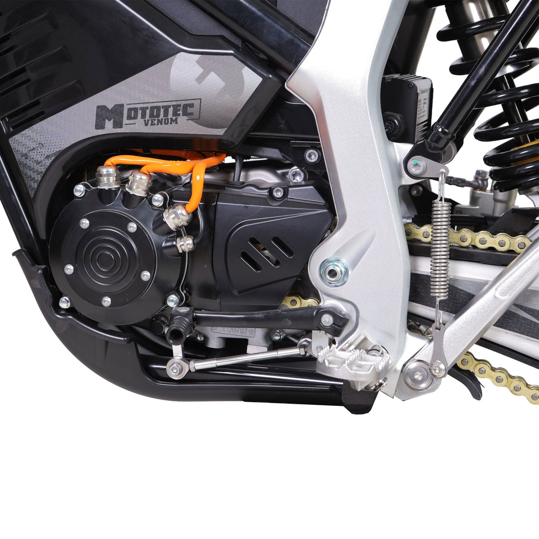 MotoTec Venom 72V 12000W Electric Dirt Bike 77MPH 60Ah CATL 4-Speed Manual Dirt Electric Bikes Black 9