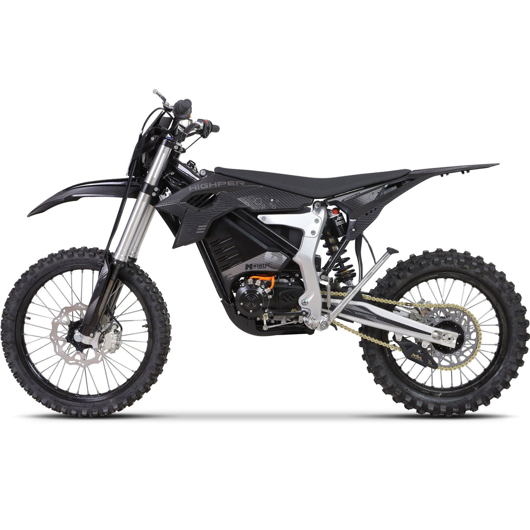 MotoTec Venom 72V 12000W Electric Dirt Bike 77MPH 60Ah CATL 4-Speed Manual Dirt Electric Bikes Black 3