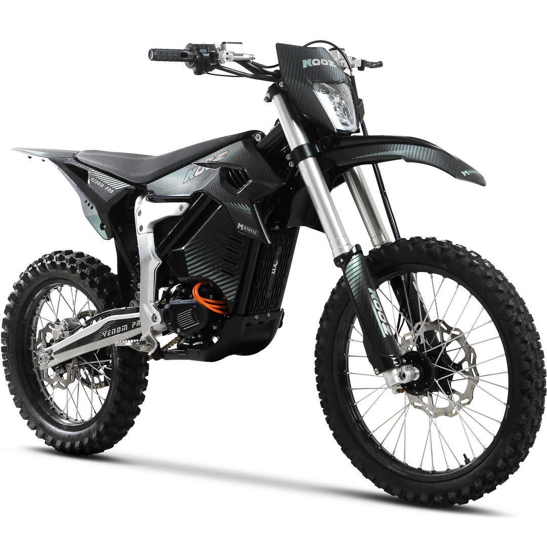 MotoTec Venom 72V 30000W Electric Dirt Bike 75MPH 72Ah CATL Battery Dirt Electric Bikes Black 1