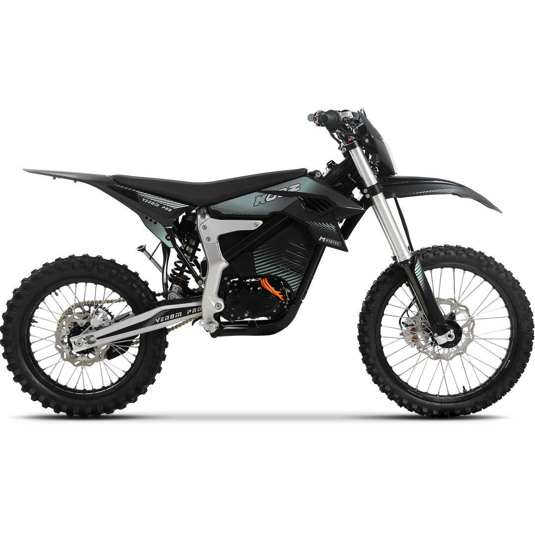 MotoTec Venom 72V 30000W Electric Dirt Bike 75MPH 72Ah CATL Battery Dirt Electric Bikes Black 3