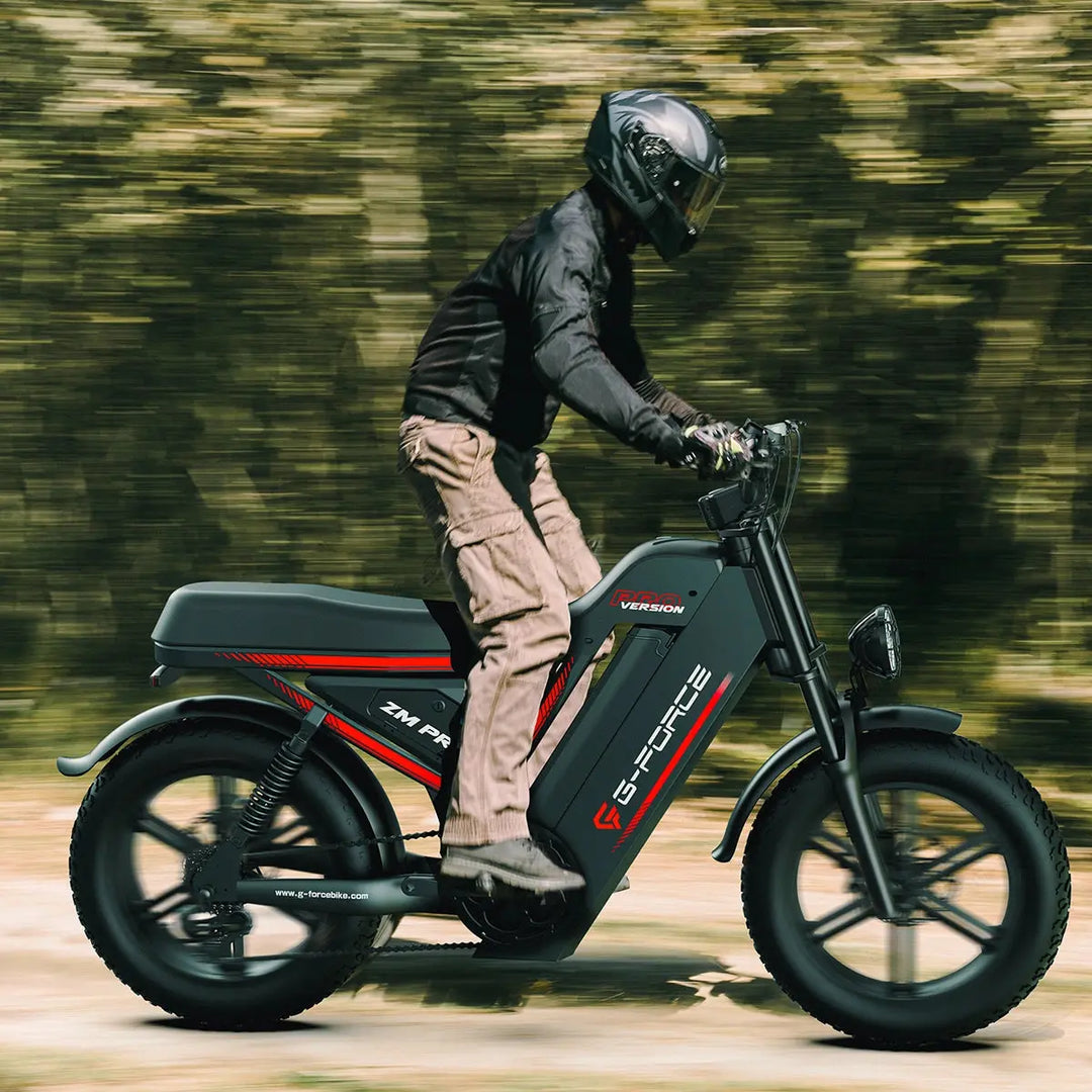 G-FORCE ZM PRO 1500W Peak, 200-Mile, Full Suspension Fat Tire E-Bike