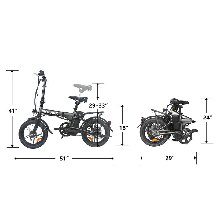 Nakto SKYLARK 2 Folding Fat Tire Electric Bike Fat Tire Electric Bikes 15