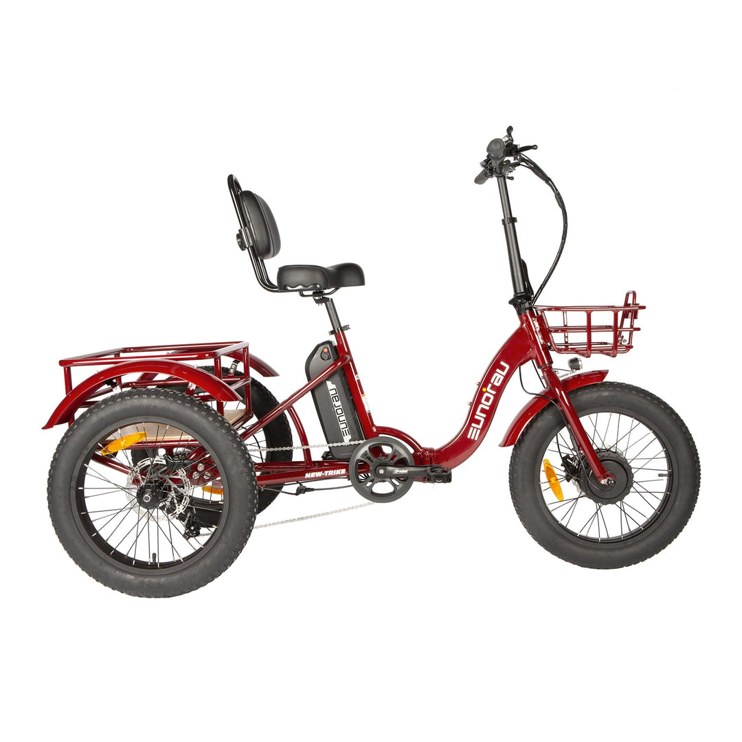 NEW-TRIKE 2.0 Foldable Commuter ETrike Electric Trikes Deep Crimson 1