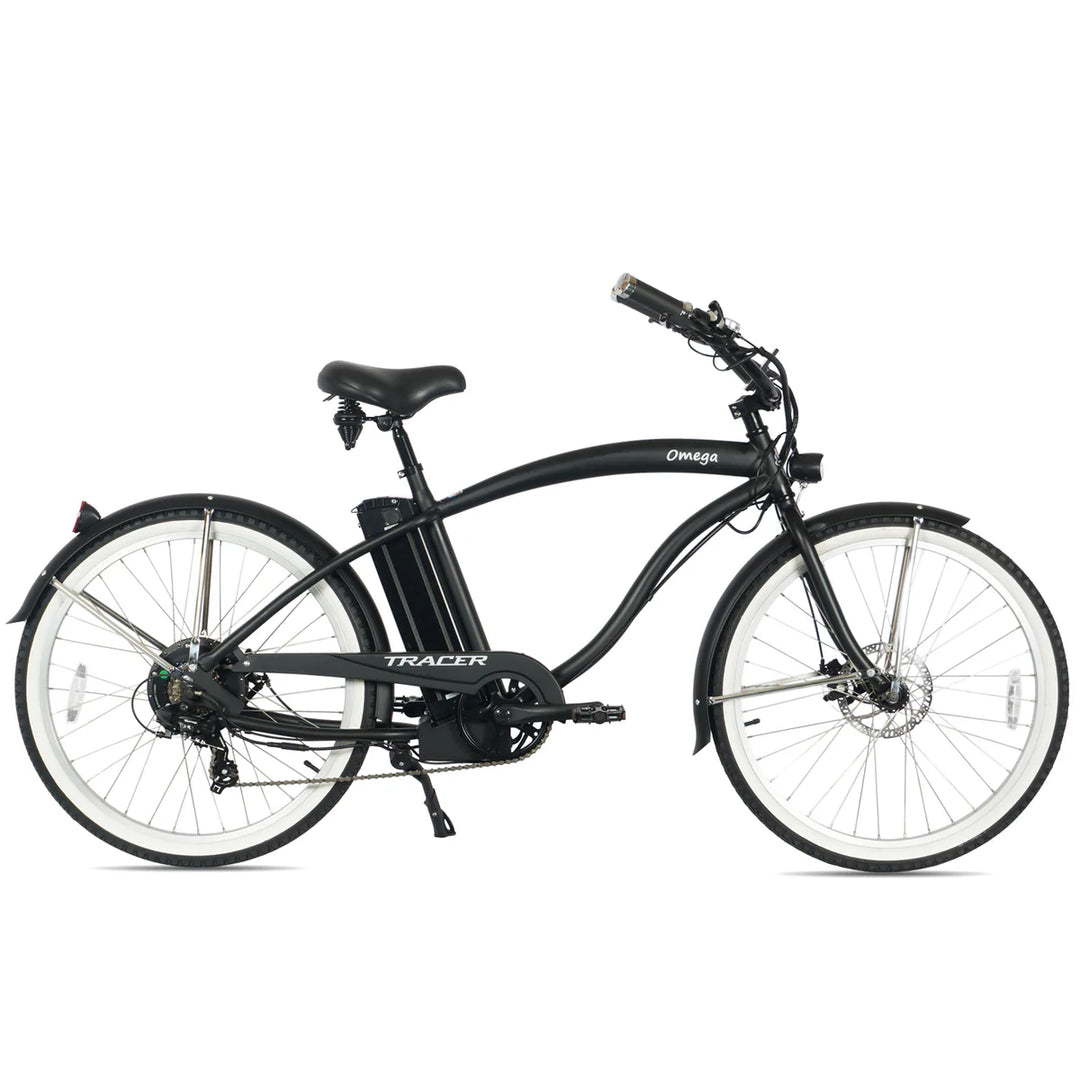 Tracer OMEGA 500W 26" 7 Speed Electric Beach Cruiser Bike for Men