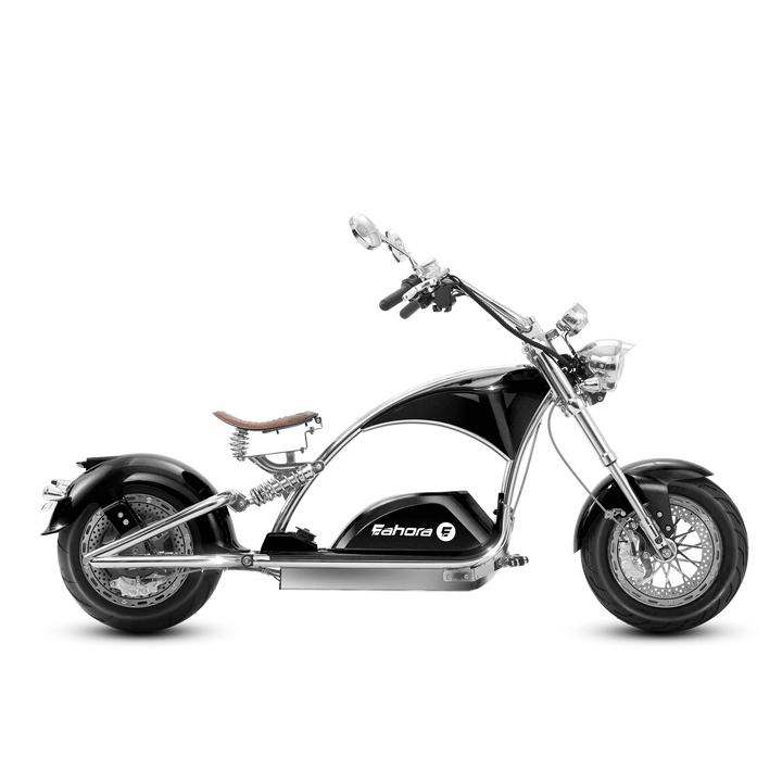 Eahora| Chrome M1PS 4000W 72V 40Ah Electric Fat Tire Chopper Scooter