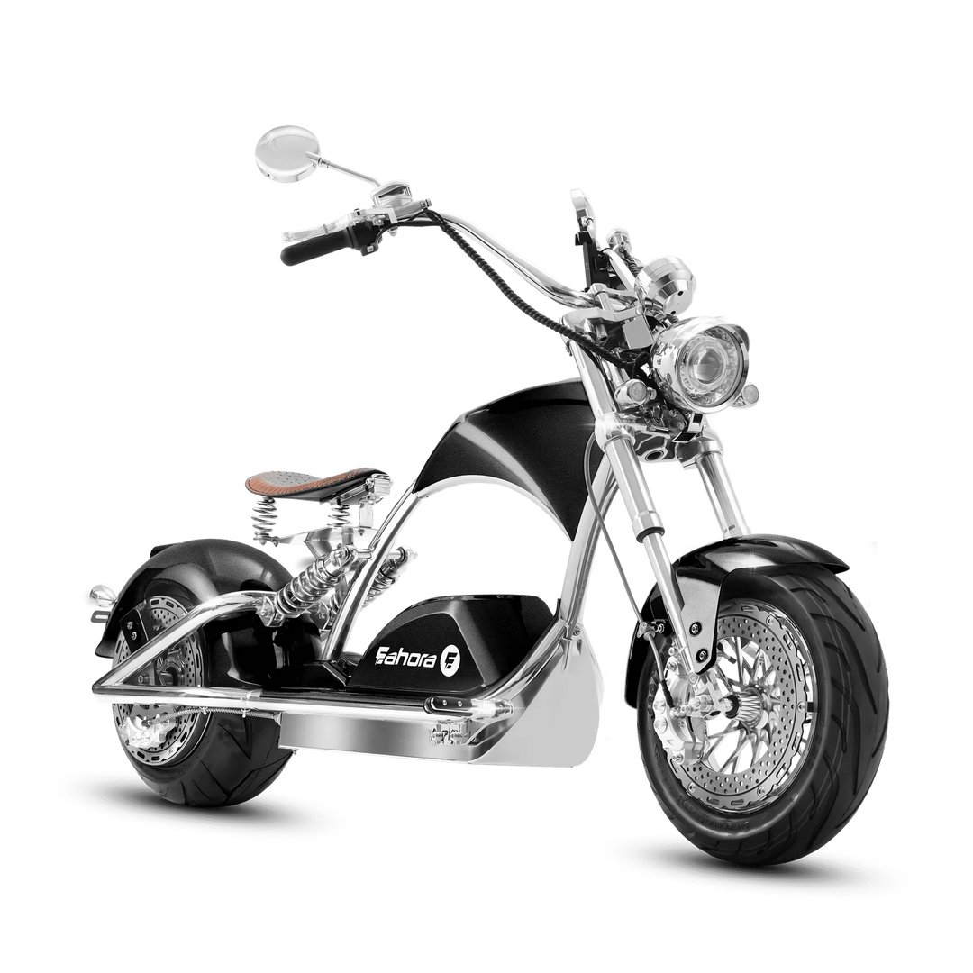 Eahora| Chrome M1PS 4000W 72V 40Ah Electric Fat Tire Chopper Scooter